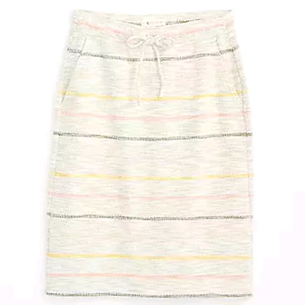 Lou & Grey Striped Boucle Drawstring Pocket Skirt